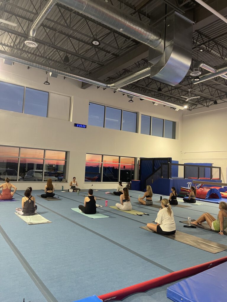 thrive-gymnastics-aurora-adult-yoga-class-sunset-group thrive gymnastics aurora adult yoga class sunset group