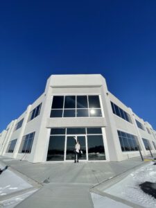 thrive gymnastics aurora facility exterior wide entrance