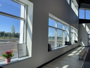 thrive gymnastics aurora facility window seating thrive poster