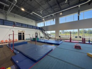thrive gymnastics aurora gym bars mats windows