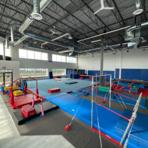 thrive gymnastics aurora gym facility bars training area