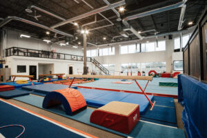 thrive gymnastics aurora gym facility beam training area