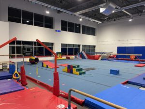 thrive gymnastics aurora gym floor bars preschool equipment