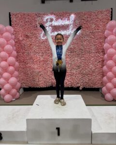 thrive gymnastics aurora ontario gymnast first place provincial championship podium