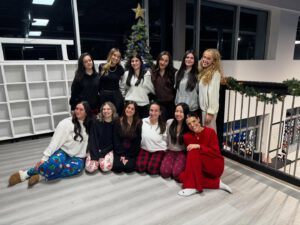 thrive gymnastics aurora ontario staff christmas lobby photo 1