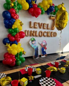 thrive gymnastics aurora ontario super mario birthday cake party