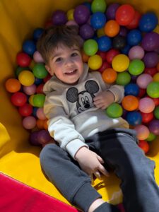 thrive gymnastics aurora ontario toddler playing in ball pit event 1