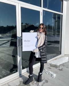 thrive gymnastics aurora owner thrive coming soon sign winter