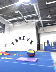 gym interior thrive balloons